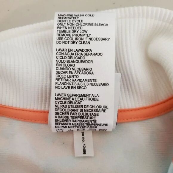 Umbro Watercolor Print Jacket Womans Size XS White Peach Blue Full Zip - Picture 9 of 10